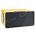 HY HY-3033 Rectangle Touch Speaker w/ Mini USB / USB 2.0 / 3.5mm / TF / FM - Yellow + Black + White