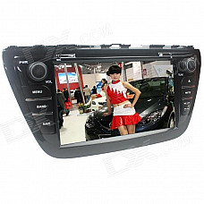 LsqSTAR 8" Touch Screen 2-Din Car DVD Player w/ GPS FM RDS BT SWC iPod 6CDC AUX for Suzuki SX4 2014