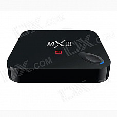 MXIII 4K Quad Core Android 4.4.2 Google TV Player w/ 1GB RAM, 8GB ROM, Wi-Fi, TF, HDMI - Black