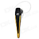 ZZ LE01 Bluetooth V4.0 Earhook Headset w/ Microphone / Voice Dial / Answer - Black + Golden