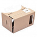 NEJE ZB02 DIY Google Cardboard + Resin Lens Virtual 3D Glasses w/ NFC for 4~7" Cellphones - Brown