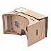 NEJE ZB02 DIY Google Cardboard + Resin Lens Virtual 3D Glasses w/ NFC for 4~7" Cellphones - Brown