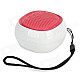 HY HY-BT75 Bluetooth V2.0 Speaker w/ FM / Microphone / TF / Micro USB - Deep Pink + White