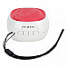 HY HY-BT75 Bluetooth V2.0 Speaker w/ FM / Microphone / TF / Micro USB - Deep Pink + White