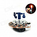 KG7 Multi-functional Rotary Automatic Clean Ashtray - Black + Blue