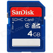 SanDisk 4GB Class 4 SDHC Flash Memory Card- SDSDB-004G