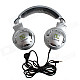 YuanBoTong SONIK-01 3.5mm Adjustable Headband Wired Headset w/ Voice Control - Silvery White + Black