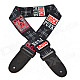 DEDO MA-52 Fashion Rock Pattern Polyester Adjustable Guitar / Bass Strap