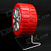 Newest JT053 Wheel Style Portable USB Powered 3.5mm Wired Desktop Speakers Set for PC / Laptop - Red