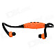 Outdoor Sports Running Wireless In-Ear MP3 Player Headset Headphone w/ FM - Black + Orange