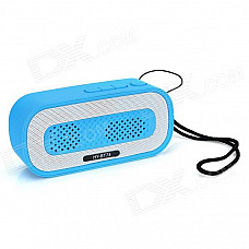 HY HY-BT74 Bluetooth V2.0 Speaker w/ 3.5mm / USB 2.0 / Microphone / FM / TF - Blue + White