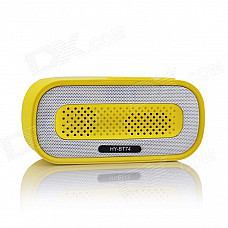 HY HY-BT74 Bluetooth V2.0 Speaker w/ 3.5mm / USB 2.0 / Microphone / FM / TF - Yellow + White