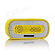 HY HY-BT74 Bluetooth V2.0 Speaker w/ 3.5mm / USB 2.0 / Microphone / FM / TF - Yellow + White