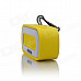 HY HY-BT74 Bluetooth V2.0 Speaker w/ 3.5mm / USB 2.0 / Microphone / FM / TF - Yellow + White