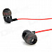 Bingle I802C Mega Bass In-Ear Earphone w/ Mic. / 3.5mm Jack - Black + Red (129cm)