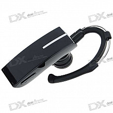 Hook Style Stylish Bluetooth Handsfree Headset - Black (4.5-Hour Talk/150-Hour Standby)