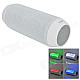 Portable Wireless Bluetooth V3.0 Car Speaker w/ Mic. / FM / Colorful Lights / TF Card Slot - White