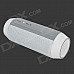 Portable Wireless Bluetooth V3.0 Car Speaker w/ Mic. / FM / Colorful Lights / TF Card Slot - White