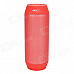 Portable Wireless Bluetooth V3.0 Car Speaker w/ Mic. / FM / Colorful Lights / TF Card Slot - Red