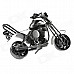 DF-020 Retro Desk Decoration Motorcycle Toy w/ Rotatable Wheels / Front - Silvery Grey