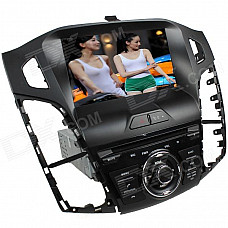 LsqSTAR 8" Touch Screen 1-Din Car DVD Player w/ GPS FM iPod RDS SWC Canbus 6CDC AUX for Ford Focus
