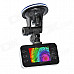 K6000P 2.4" TFT Screen CMOS 120' Wide-angle IR Night Vision Car DVR Loop Video Recorder - Black