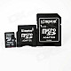 Kingston TF / Micro SD Memory Card w/ SD / Mini SD Adapter - Black (64GB / Class10)