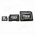 Kingston TF / Micro SD Memory Card w/ SD / Mini SD Adapter - Black (64GB / Class10)