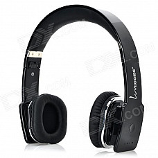 VEGGIEG V8100 Blutooth 4.0 + EDR Wireless Stereo Headphone w/ Microphone - Black