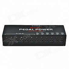 MOSKY US Standard 12V 12-Port Multi Power Supply Adapter for Guitar Effect Pedals - Black