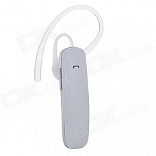 Morebuy M520 Bluetooth V3.0 + EDR Earhook Headset w/ Microphone - White + Silvery Grey