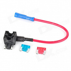 SZGAOY 14072301 DIY Blade Fuse Holder Socket w/ 10A & 15A Blade Power Fuses - Multi-colored