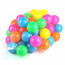 Children's PVC Ball Pool Toy - Orange + Blue + Multi-Colored