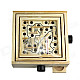 Wood Education Bead Rolling Maze Puzzle Game - Light Yellow + Black