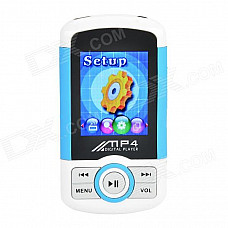 1.8" TFT Multimedia MP4 Player w/ TF / FM - White + Blue + Black (4GB)