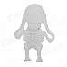 KL-23 Skull Skeleton Style USB 2.0 Flash Drive - White (16GB)