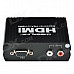 CHEERLINK L3V2HD01 VGA + R/L to HDMI Converter - Black