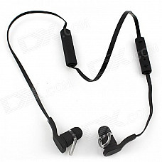 Wireless Bluetooth V3.0 Stereo In-Ear Earphone w/ Mic. / Music / Video / Voice Prompt - Black