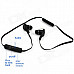 Wireless Bluetooth V3.0 Stereo In-Ear Earphone w/ Mic. / Music / Video / Voice Prompt - Black