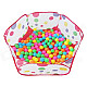 Children's Pentagonal Ball Pool Toy - White + Red