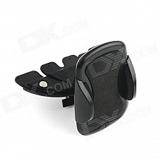 360' Rotation Car CD Port Holder Stand Bracket for Cell Phone / GPS - Black