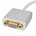 USB 3.0 Male to VGA Female External Video Graphic Card Adapter Cable - White + Golden