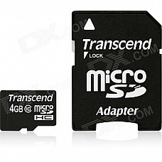 Transcend TS4GUSDHC10 SECURE DIGITAL, 4GB, MICRO SDHC,CL10 (TS4GUSDHC10)