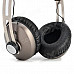 KO-STAR KHM-681 3.5mm Jack Plug HiFi DJ Headphone Headset w/ Microphone - Black + Brown