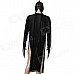 Halloween Skeleton Style Cosplay Costume + Face Mask + Fingernails Set - Black + White