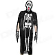Halloween Skeleton Style Cosplay Costume + Face Mask + Gloves Set - Black + White
