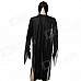 Halloween Skeleton Style Cosplay Costume + Face Mask + Gloves Set - Black + White