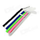 Fiber Cloth + ABS Straps w/ Buckle for Wii / Wii U - Multicolored (6 PCS)