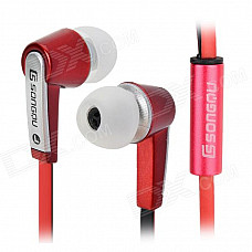 SONGQU SQ-302MP 3.5mm In-ear Earphone - Red + Silver