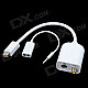 CHEERLINK Mini DVI Male to RCA Female / S Terminal + Bisected Audio Cable Set - White